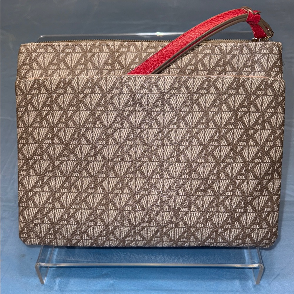 Anne Klein Exchange Gray Patterned Clutch - Picture 3 of 7